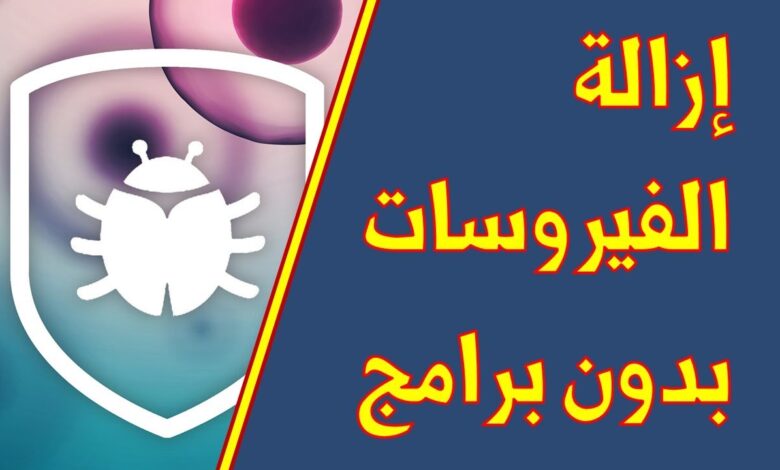 حذف الفيروسات بدون برامج