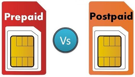 معنى postpaid و prepaid