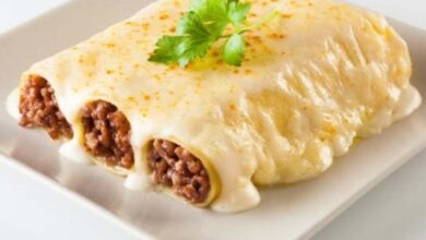 طريقة عمل الكانيلوني بالصوص الأبيض 7 طريقة عمل الكانيلوني بالصوص الأبيض