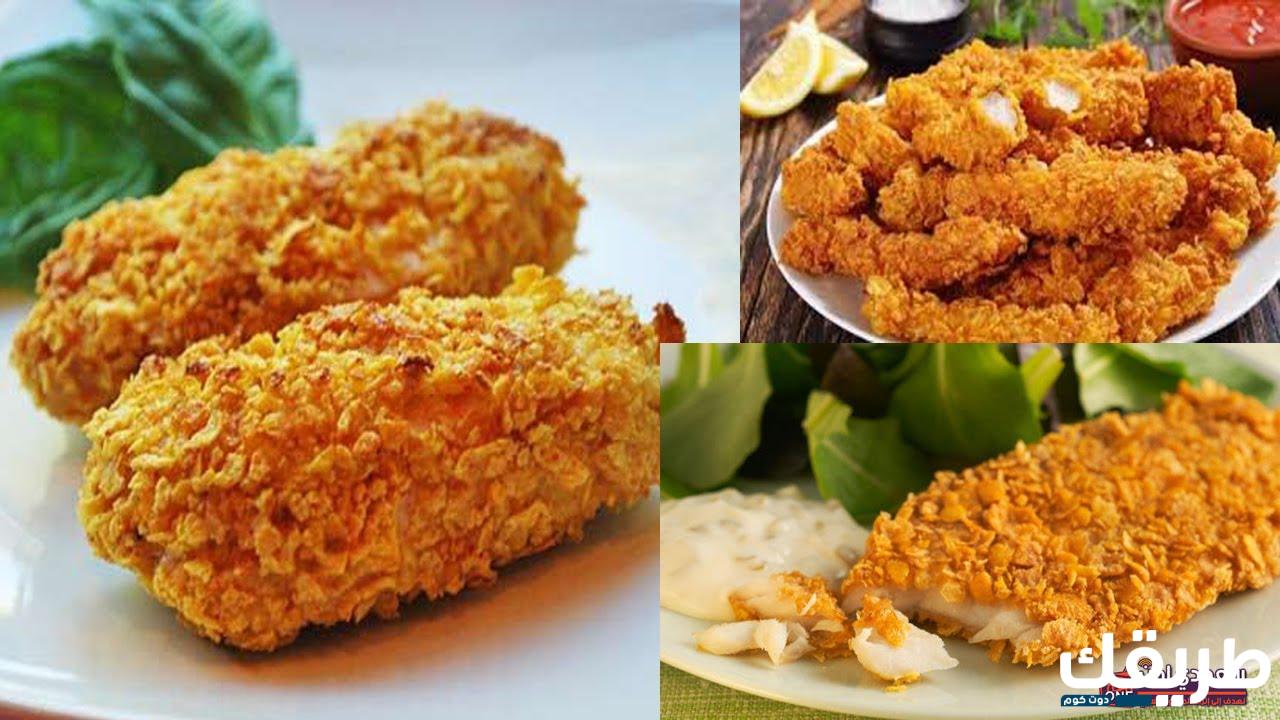 طريقة عمل فيلية دجاج مقلي بالكورن فليكس مقرمش 7 78540341545804