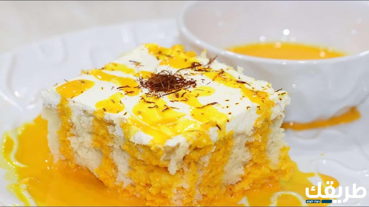 طريقة كيكة الزعفران بالحليب الهشة زي المحلات 4 518066643802049