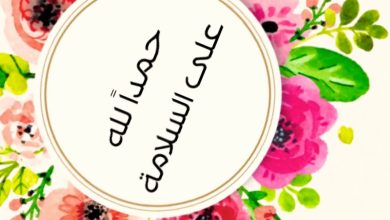 عبارات الحمدلله على السلامة 3 عبارات الحمدلله على السلامة